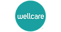 Wellcare logo: white "wellcare" text on a solid teal circle.