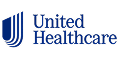 United Healthcare logo featuring a blue stylized U emblem with multiple curved lines, next to the words "United Healthcare" in blue text.